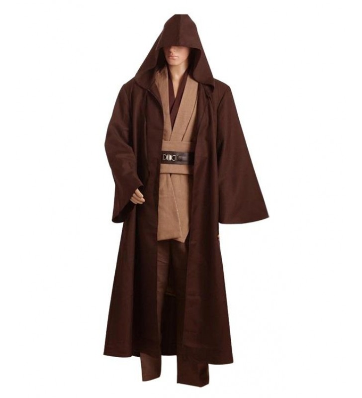 Star Wars Kenobi Jedi Cosplay Disfraz Marrón