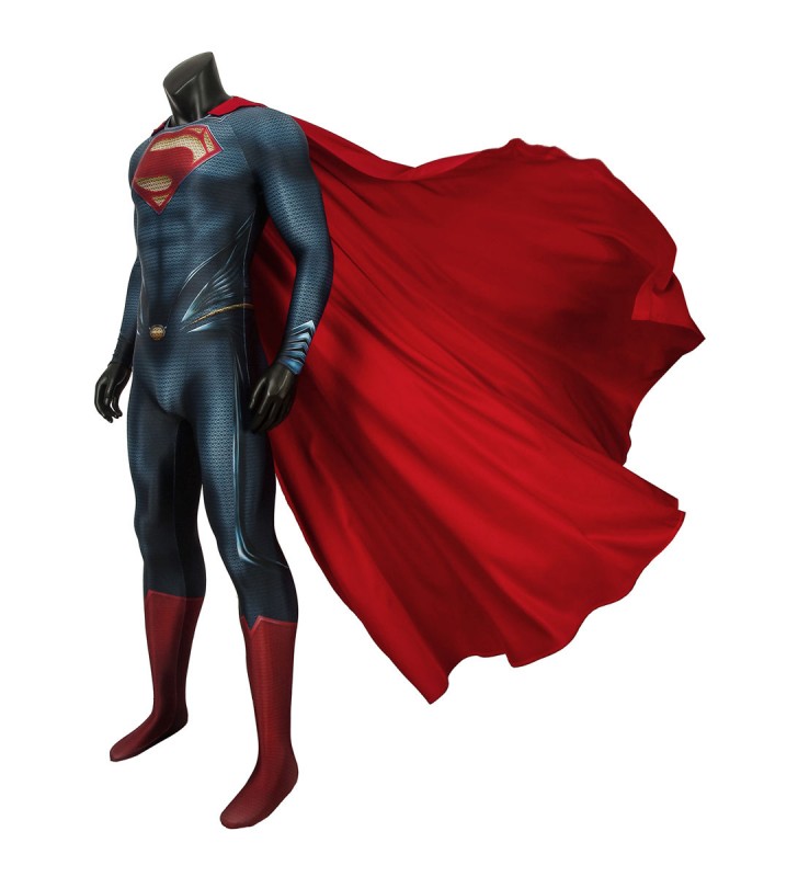 Superman Clark Kent DC Comics Cosplay traje Lycra Spandex Catsuits con capa