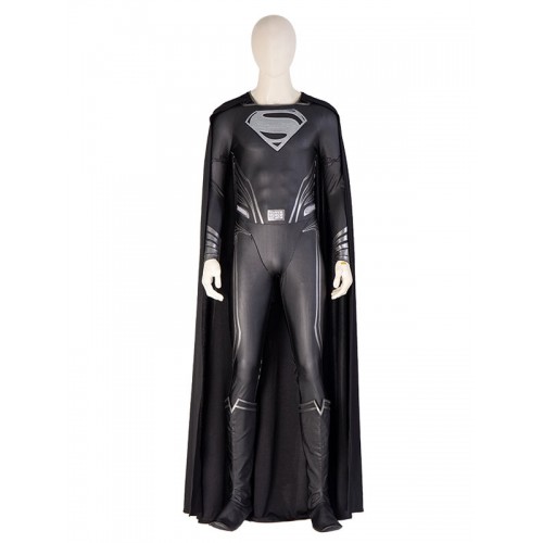 Black Superman Cosplay Disfraz Polyester Black DC Comics Cosplay Disfraz Full Set