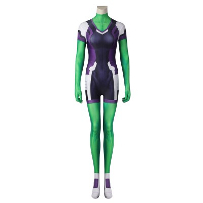 Disfraz de superhéroe para mujer Verde Superhéroes Lycra Spandex Mono Leotardo