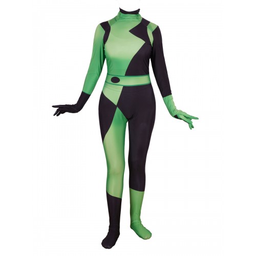 Kim Possible Shego Jumpsuit Zentai Disfraz de Cosplay Halloween