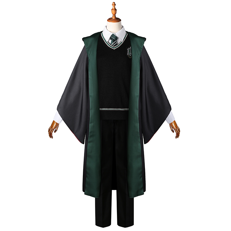Harry Potter Slytherin Uniforme Draco Malfoy Cosplay Disfraz Versión Para Ninos Adultos